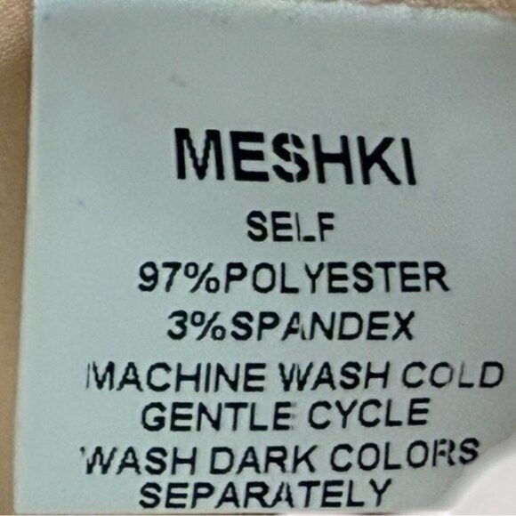 Meshki Satin Elegant Cream Draped Dress Size S - Picture 9 of 11